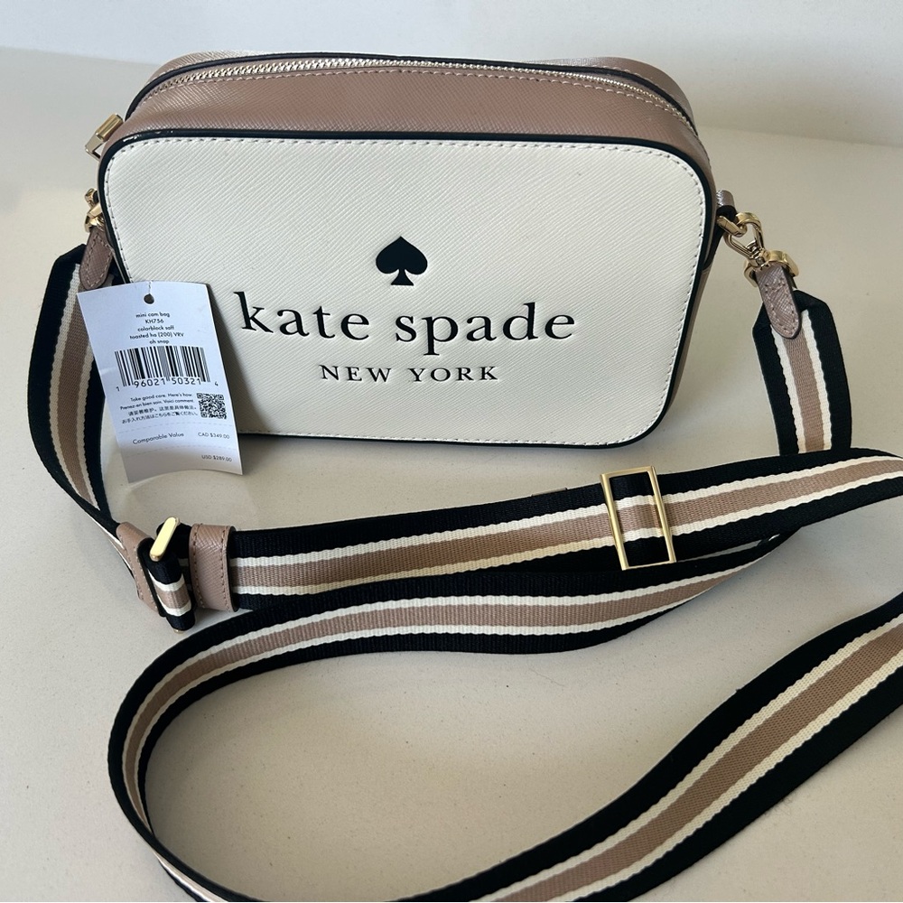 kate spade Black and Cream Crossbody Bag